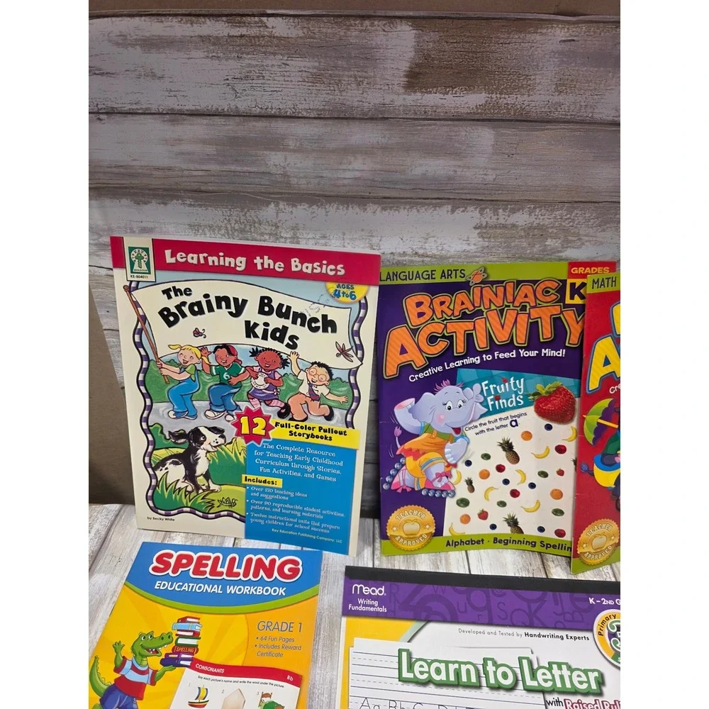 Educational Workbook‎ Lot Brainiac Activity Spectrum Math Mead Scholastic K-2nd